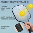 thumbnail image 2 of Pickleball Paddles Set Of 2, Fiberglass Surface, Fluid Smoke Aurora Art Style, 4 Balls & Bag, 2 of 5