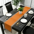 thumbnail image 3 of Orange Table Runner 60 Inches Long, Black Modern Geometric Abstract Art Aesthetics Kitchen Coffee Dining Table Decoration for Home Party Birthday Wedding Home Decor 13x60 Inches, 3 of 8