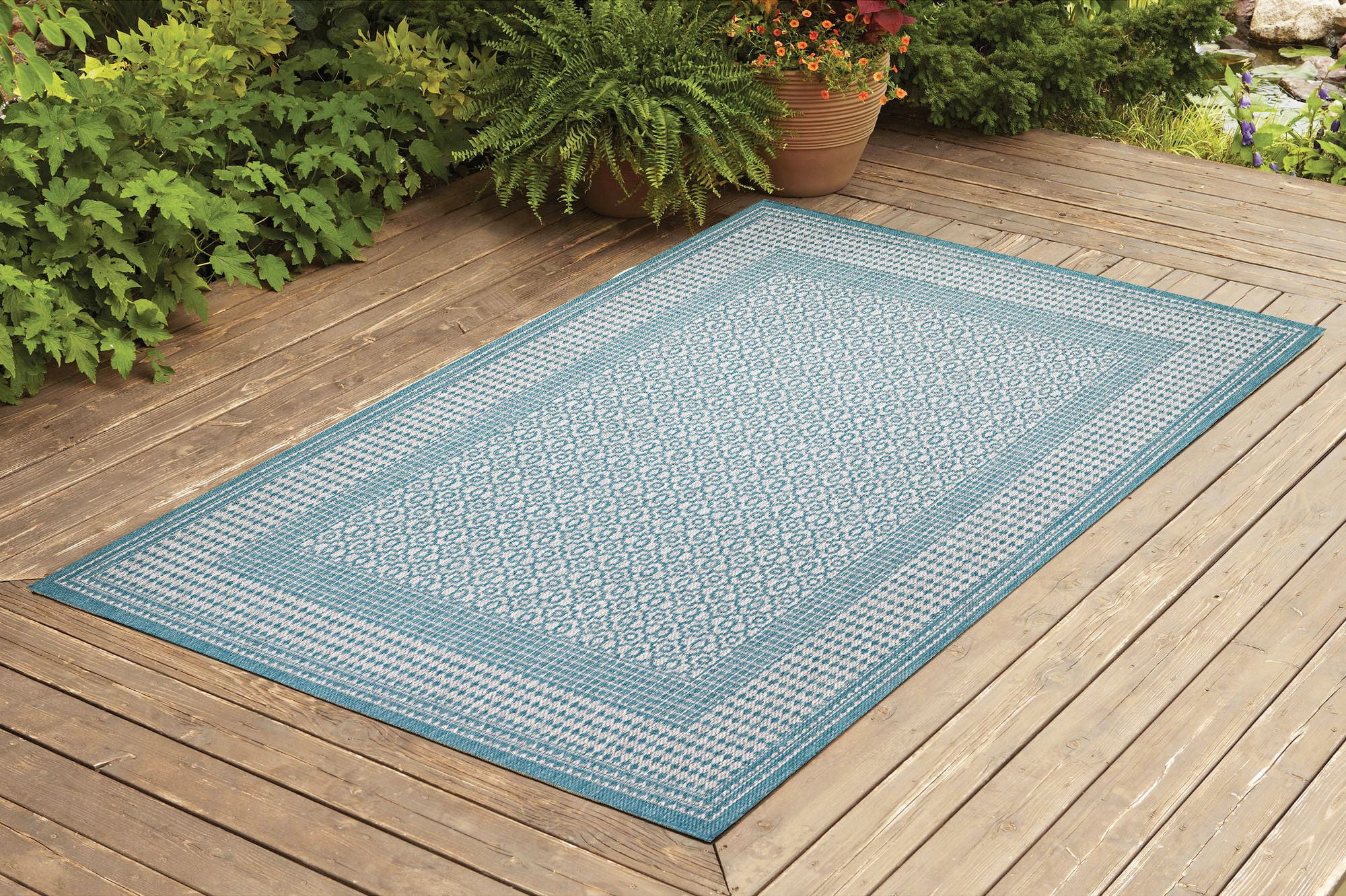 Benissimo Contemporary Indoor / Outdoor Area Rug TILE Collection I 6x9