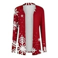 thumbnail image 4 of Mifsaly Plus Size Christmas Cardigan Women Long Sleeve Open Front Xmas Print Cardigan Lightweight Breathable Flowy Outerwear 2025 Festival Party Outfits, 4 of 4