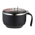 thumbnail image 1 of Olla para ramen, tazón para ramen con tapa, olla para fideos con tapa y asa, tazones para cereales, Negro individual, 1 of 9