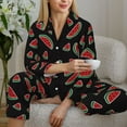 thumbnail image 6 of Uemuo Watermelon Pattern Womens Pajama Sets,PJ Set for Women,Pajamas for Women Logo,Long Sleeve Pajama Set for Women,Soft Long Sleeve Top With Pants-Medium, 6 of 9