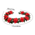 thumbnail image 3 of Assemblable Poinsettia Simulation Vine 175cm Christmas Red Fireplace Decor, 3 of 6