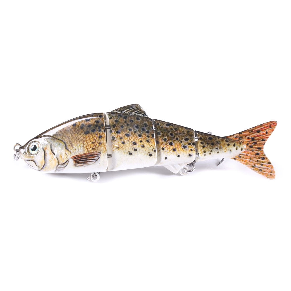 HENGJIA Fishing Lures 6pcs Multi Jointed Fish Fishing Kits Slow Sinking Lifelike Swimbait Freshwater and Saltwater for Trout Bass Lures, 4.72"/0.59oz