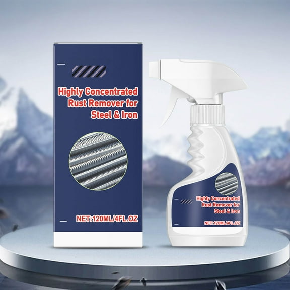 Heavy-Duty Metal Rust Remover - Metal Stainless Steel Rust Remover, Car Rust Cleaner, Effortless Rust Removal Spray, Effectively Removes Rust from Metal Surfaces for Metal, Car, Steel, 120ml