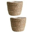 thumbnail image 1 of SUTENGDA 2 Pieces Small Plant Basket Woven Rush Grass Planter, 1 of 8