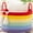 Rainbow, variant on Large Blanket Basket (20"x13"),Woven Baskets for storage Baby Laundry Hamper, Cotton Rope Blanket Basket