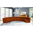 thumbnail image 2 of Meridian Furniture Limitless Cognac Velvet Upholstered Modular 8 Piece Sectional, 2 of 7