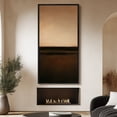 thumbnail image 2 of Large Framed Canvas Print Brown Abstract Modern Wall Art Neutral Decorative for Living room Bedroom - 60"x30" Black Frame, 2 of 6