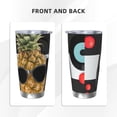 thumbnail image 3 of Salouo Pineapple With Black Glasses Print 20oz Tumbler with Lid,Stainless Steel Vacuum Insulated Tumbler Durable Insulated Coffee Mug Thermal Cup with Splash Proof Sliding Lid-Straw Two-piece Set, 3 of 8
