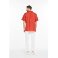 thumbnail image 3 of Hawaii Hangover Chemise en Coton Premium Aloha pour Hommes Orchidée Paradis Rouge TG, 3 of 5