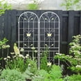 thumbnail image 6 of 4 Pack Metal Garden Trellis 86.7" x 19.7" Rustproof Trellis for Climbing Plants Outdoor Roses Vine Cucumbers Vegetables Flower Support, Cream White, 6 of 7