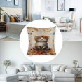 thumbnail image 3 of Cute cat flowers butterflieslinen toss pillowcase decoration pillowcase gifting preferred 18x18 inch cushion cover sofa pillowcase sofa bedroom living room car, 3 of 8