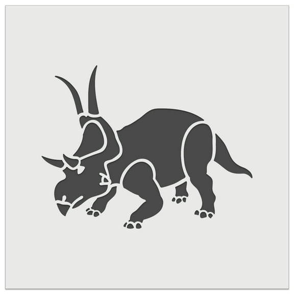 Diabloceratops Dinosaur DIY Cookie Wall Craft Stencil - 5.5 Inch