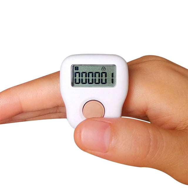 Contador digital silencioso recargable para dedo Arvakr de 6 canales