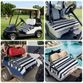 thumbnail image 6 of Golf Cart Seat Covers for 2 Seater,Navy Blue White Striped Microfiber Cart Seat Towel Blanket,Grey Farmhouse Stripe Abstract Art Absorbent NonSlip Bench Seats Protector for Golf Course 51"x31", 6 of 9