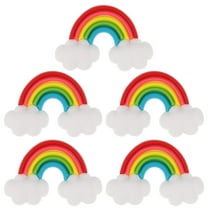 Raindrops 5PCS Rainbow Shaped Magnetic Stickers for Refrigerator Whiteboard or Blackboard Perfect for Office Teaching and Home Use