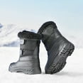 thumbnail image 3 of DREAM PAIRS Kids Winter Snow Boots Boys & Girls Outdoor Waterproof Mid-Calf Boot Black Size 3, 3 of 7