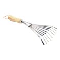 thumbnail image 2 of BAILANku Stainless Steel Hand Rake, 7 Tines Claw Garden Rake, Small Hand Garden Rake with Ergonomic Wood Handle, for Garden Cultivating Loosening, 2 of 6