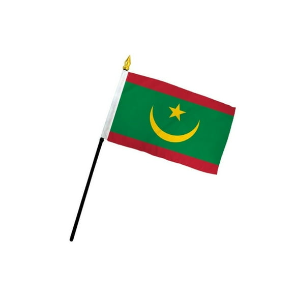 Mauritania 4x6in Stick Flag