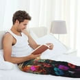 thumbnail image 5 of Salouo Colorful Flower Bird Print Pajama Pants for Men, Lounge Pants Elastic Waistband Casual Men's sleepwear Loungewear Sleep Pajama Pant -XX-Large, 5 of 7