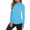 Sky Blue, variant on XFYSSS Casual Women's Long Sleeved Breathable Golf Tennis Running Shirt Zipper Round Neck Womens Long Sleeved Top Shirt