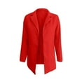 thumbnail image 4 of IROINNID Blazer Jacket for Women Work Blazer Loose Suit Solid Front Open Long Sleeve Business Office Daily Causal Jacket,Red, 4 of 7
