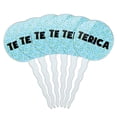 thumbnail image 1 of Terica Cupcake Picks Toppers - Set of 6 - Blue Speckles, 1 of 1