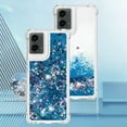 thumbnail image 7 of Compatible with Motorola Moto G 5G 2024 Case Liquid Glitter Cute Phone Case Shiny Floating Quicksand Shockproof Protective TPU Girly Women Case for Moto G 5G 2024 Love Blue YB, 7 of 7