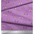 thumbnail image 2 of Soimoi Purple polyester Crepe Fabric Text & Arrow Tribal Print Fabric by the Yard 52 Inch Wide, 2 of 5