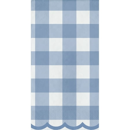Way to Celebrate Gingham Easter Bunny Paper Dinner Napkins 8" x 4" 16 Ct, Multicolor