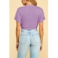 thumbnail image 5 of Made by Johnny Women's Short Sleeve Cropped Bolero Shrug Open Cardigan L LILAC, 5 of 5