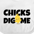 thumbnail image 4 of Inktastic Chicks Dig Me Boys Baby Bib, 4 of 4