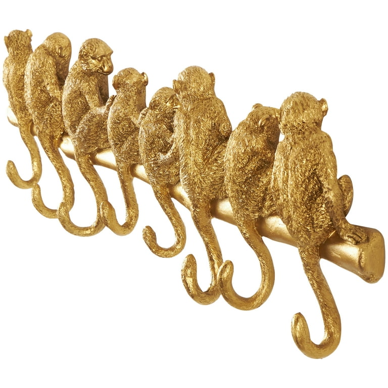 Gold Monkey Wall Hook
