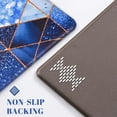 thumbnail image 4 of Marble Kitchen Rugs Sets of 2, Non Slip Washable Kitchen Mats Cushioned Anti Fatigue, Modern Comfort Standing Cushioned Kitchen Rugs and Mat Abstract, 17'''' x 30'''' + 17'''' x 47 '''', Blue & Gold, 4 of 5