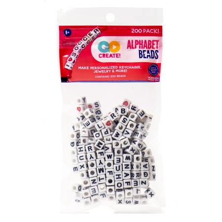 Kids Craft Large Alphabet White Beads, 1 Each - Walmart.com