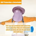 thumbnail image 5 of 1Pc Sun Hats, Fishing Hat, 0+ Breathable Wide Brim Summer UV Protection Hat for Women with Visor and Neck Flap, Purple, 5 of 7