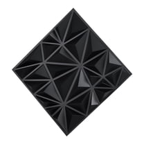 3D Wall Panels 33-Pack, 11.81 x 11.81 Inches, PVC Diamond Design, Covers 32 Sq.Ft, Matte Black