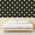 thumbnail image 3 of Ambesonne Halloween Peel & Stick Wallpaper for Home, Artwork Skull Bat Raven, 13"x72", Dark Grey Pale Yellow, 3 of 5