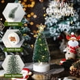 thumbnail image 4 of Cqxid Desktop Ornament Under $10 Mini Christmas Tree Set Of 3 Small Christmas Trees Tabletop Bottle Brush Trees Battery Operated For Xmas Gift Holiday Home Tree Decor, 4 of 9