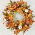 thumbnail image 5 of ionze Home Decor 120pcs Artificial Pumpkins Maple Leaves Set Thanksgiving Decorations Pumpkins with Pinecones and Maple Leaves for Har Vest Pumpkin Tables Centerpiece Fall Wedding Home Accessories, 5 of 9