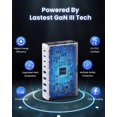 thumbnail image 2 of Cargador LanLuk USB C 200 W GaN III 8 puertos con PD 65 W morado, 2 of 7