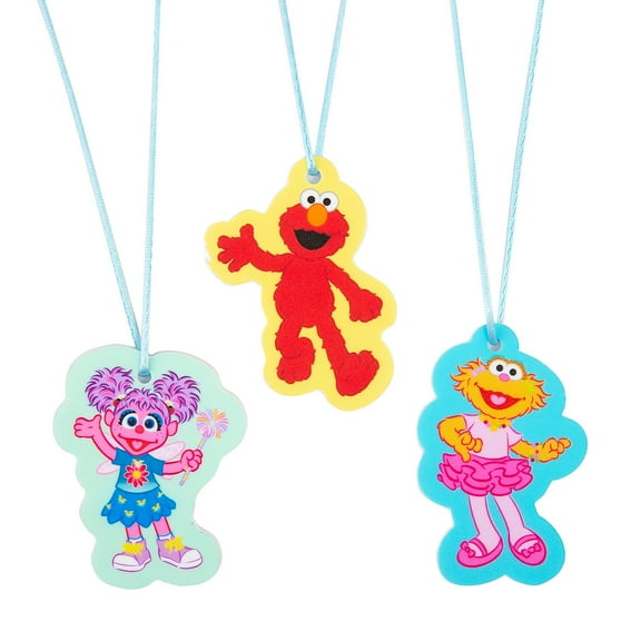 2" Sesame Street Character Necklaces with Breakaway Clasp - 12 Pc.