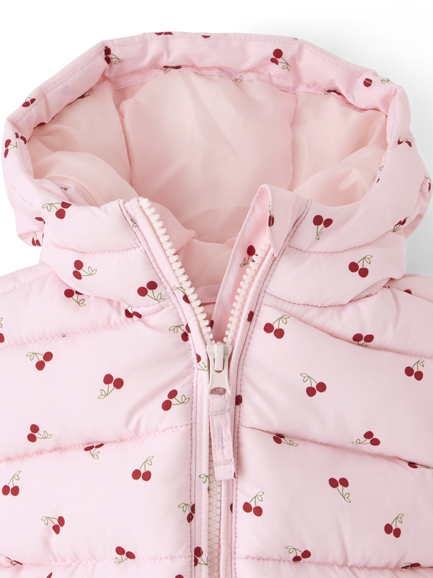 The Children's Place Toddler Girls Long Sleeve Print Hooded Puffer Jacket, Sizes 12M-5T