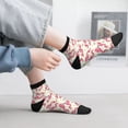 thumbnail image 5 of Bingfone Bow With Sugar Skull Design Patterned Men's Women's Casual Cotton Socks, 5 of 5