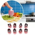 thumbnail image 1 of Prensa De Acero Inoxidable Juego de 8 herramientas para prensar frutas y verduras de color rosa, molinillo de comida para bebé y cortador de galletas con molde de mariposa JASKFLY, 1 of 8