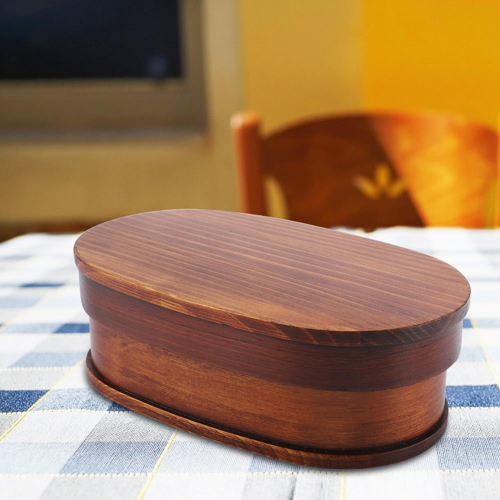 LYUMO Vintage Natural Wooden Lunch Containers Box Wood Bento Boxes