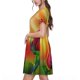 thumbnail image 2 of Balery Rose Psychedelic Vestidos sueltos de manga corta para mujer, vestidos de verano 2025, vestidos casuales de corte A con vuelo., 2 of 6