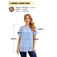 thumbnail image 3 of ZXSXSY Women Crochet Dots Cutout Short Sleeves Mock Neck Blouse Top, 3 of 13
