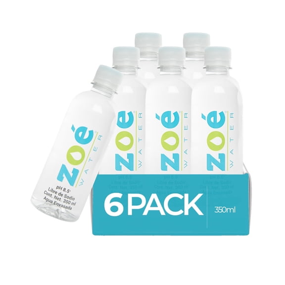 Agua Zoé Water clásica pH 8.5 con 6 botellas de 350 ml c/u